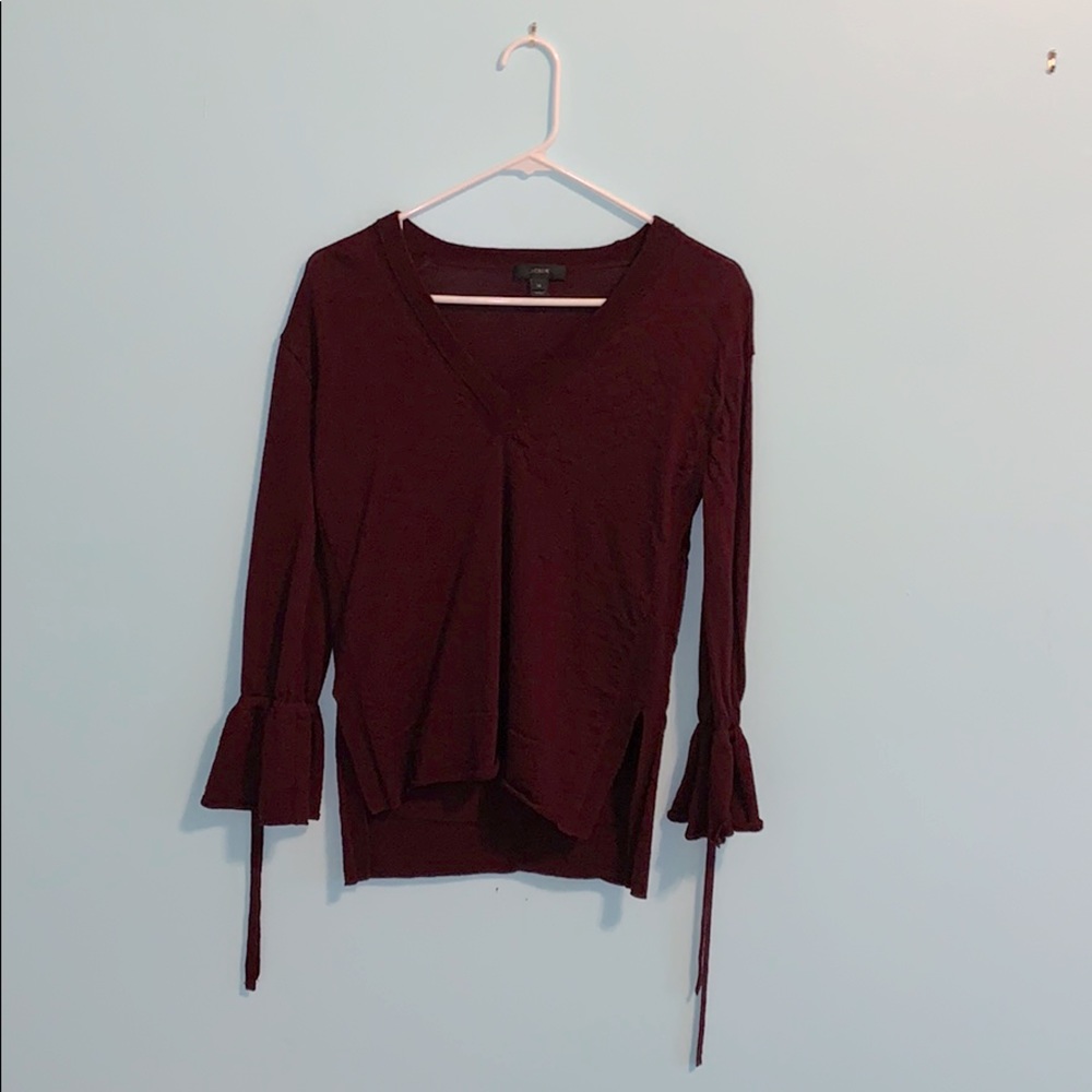 XS J Crew Burgundy Sweater Excellent condition!